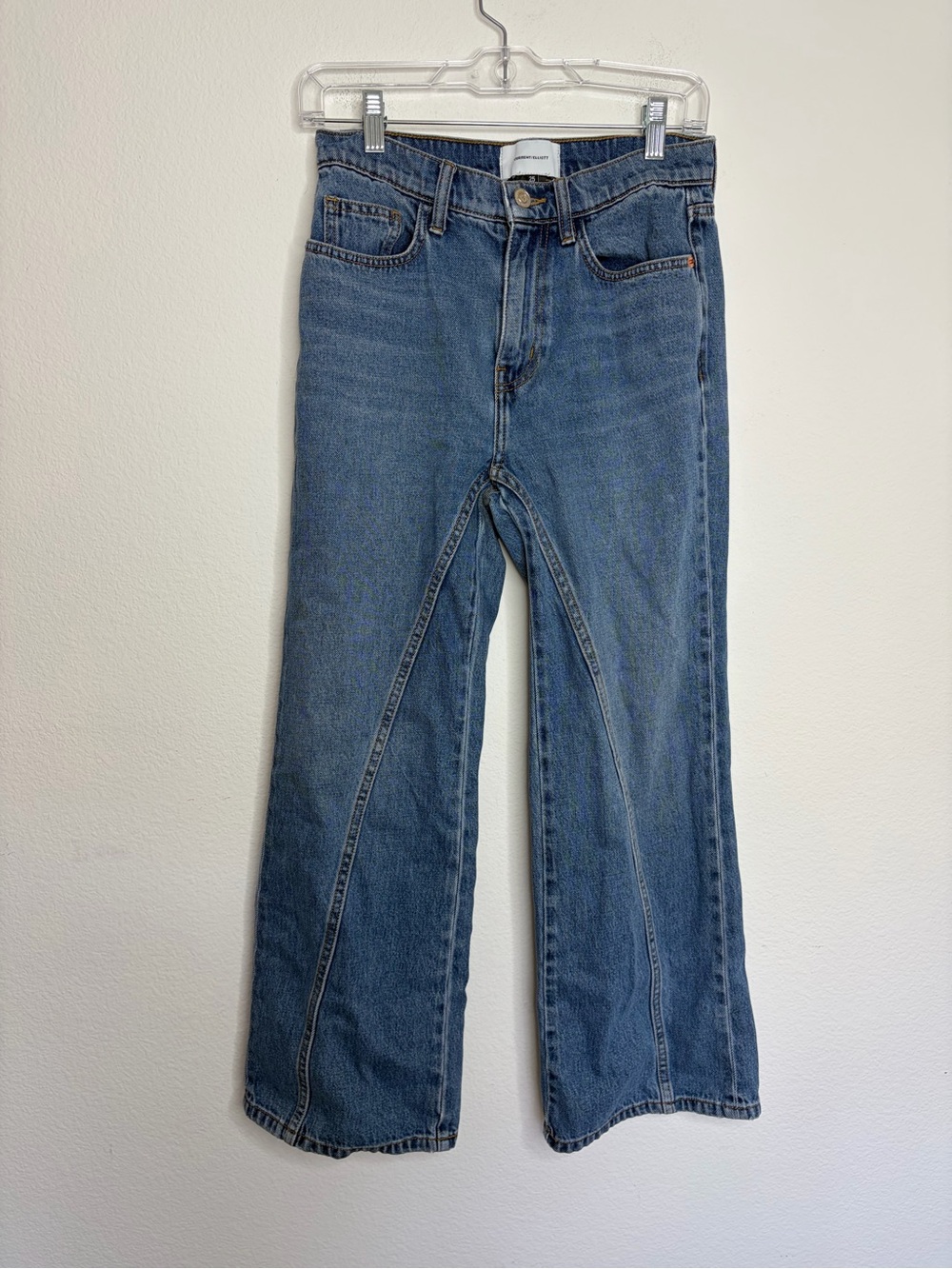 Current/Elliot Twisted Seam Straight Leg Jeans, Size 25